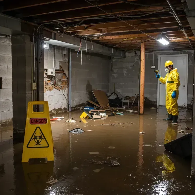 Flooded Basement Electrical Hazard in Wartburg, TN Property