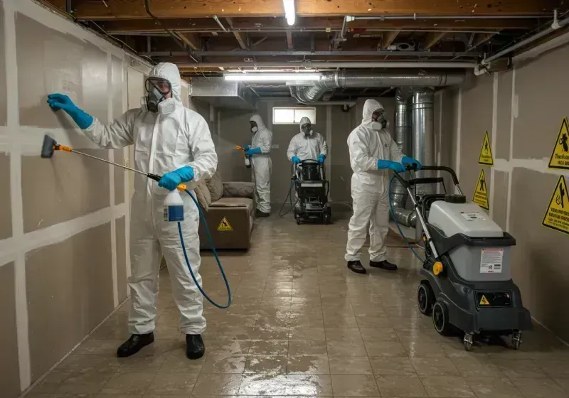 Basement Moisture Removal and Structural Drying process in Wartburg, TN